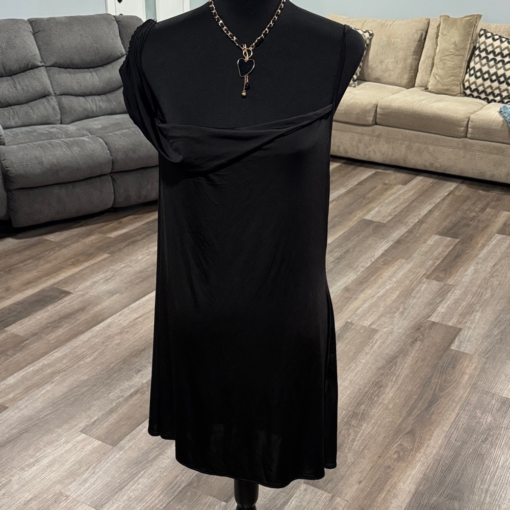 Nasty Gal Elegant Black Asymmetrical Dress